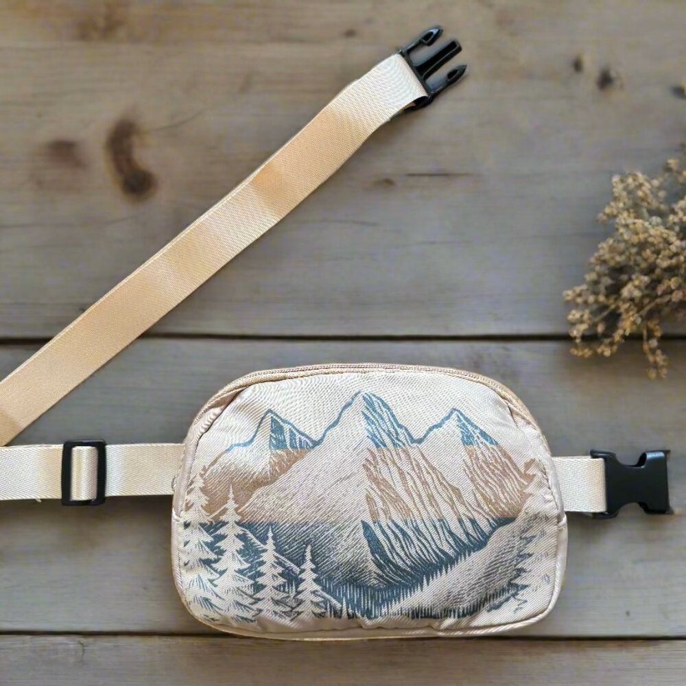 Adventure-Ready Fanny Pack| Waist Bag | Crossbody Bag | Mountain & Forest Design